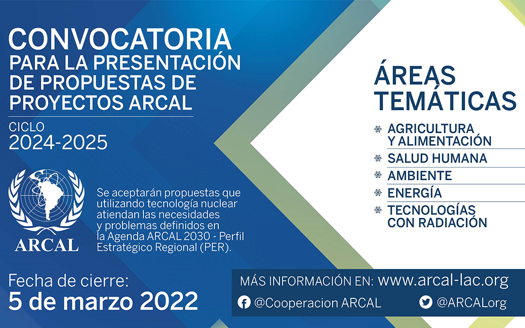 ¡Se apertura convocatoria! ARCAL invita a presentar propuestas de conceptos de proyectos para el ciclo 2024-2025